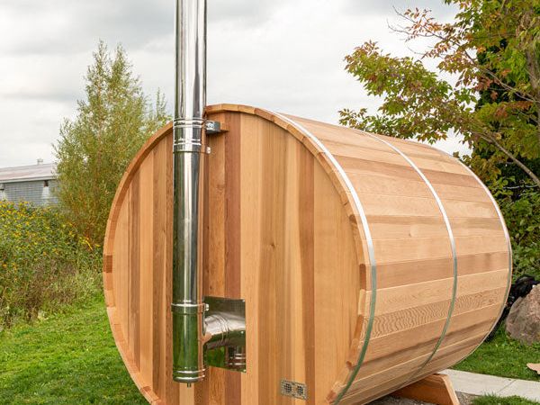 Leisurecraft Leisurecraft CT Harmony Barrel Sauna  $5731.00 ct-harmony-barrel-sauna Saunas CT Harmony Barrel Sauna ($5371.00) / ($908.50) Chimney & Heat shield out the backwall / none BSB212.jpg