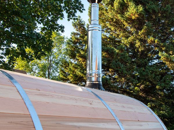 Leisurecraft Leisurecraft CT Tranquility Barrel Sauna $5882.00 ct-tranquility-barrel-sauna Saunas ($1069.00) Harvia KIP 6KW Sauna Heater with Rocks / ($346.00) Asphalt Shingle Roof / ($686.00) Chimney & Heat Shield for Out the Top BSB214WT_2.jpg
